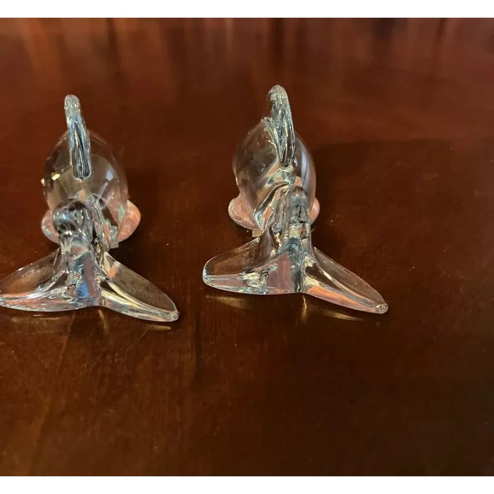 Oneida‎ Crystal Glass Fish Figurines Set of 2 Elegant fish design
